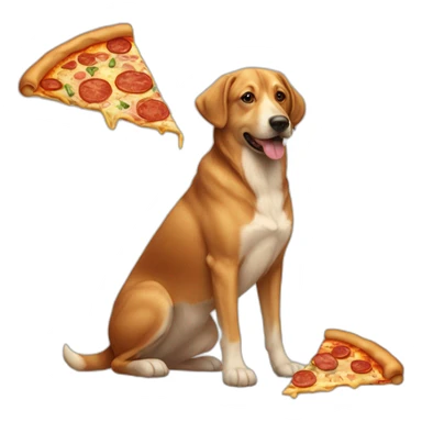 Mélange de pizza et de chien sticker