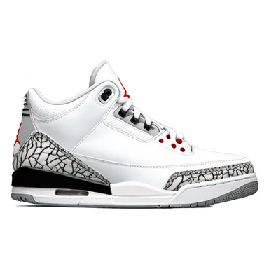 jordan 3 pure white sticker