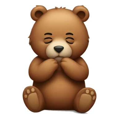 Bear kissing  sticker
