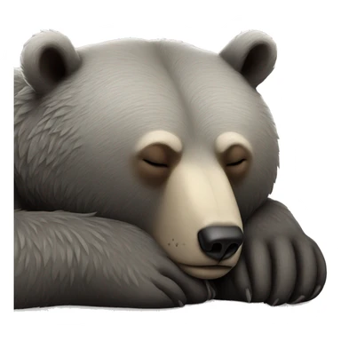 realistic-grey-bear-sleeping  sticker