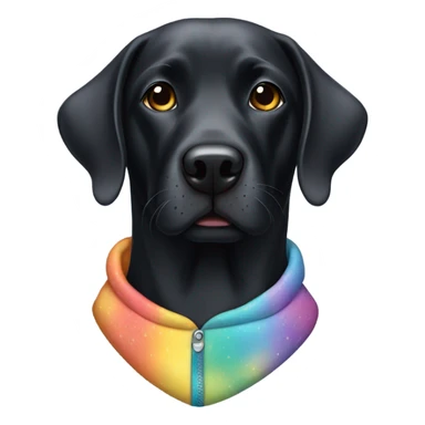 Black lab dog in pajamas  sticker