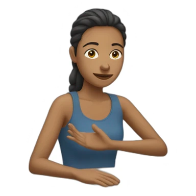 une personne qui fait le signe pause sticker