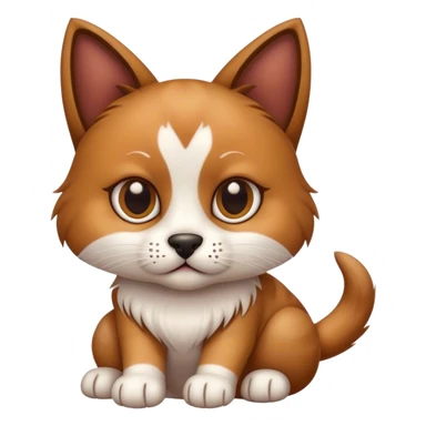 dog emoji cat emoji hybrid sticker