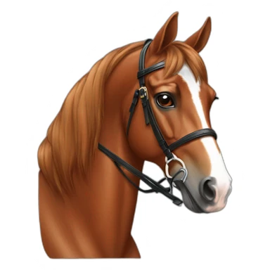 Chestnut Dressage horse  sticker