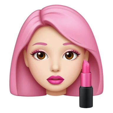 Pink lipstick sticker