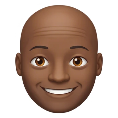 bald black guy sticker