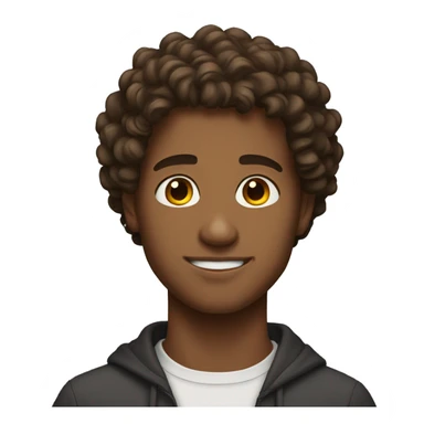 Man, 18 y.o., curly brown hair  sticker