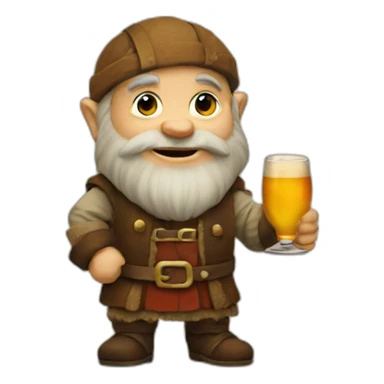 dwarf with a toast sticker