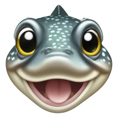 Baby Trout looing at me sticker