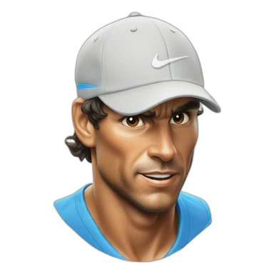 rafa nadal portrait sticker