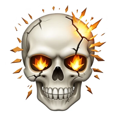 A skull that exploded from like the meme  sticker