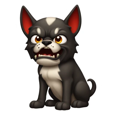 angry devil dog sticker