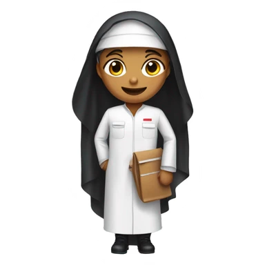 engineer in dubai with an abaya and a barbecue sticker