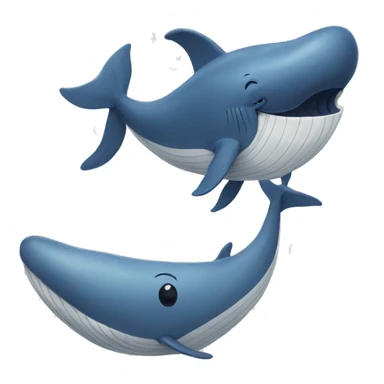 blue whale singing sticker
