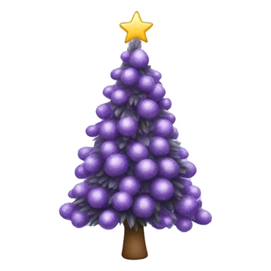 lavender christmas tree sticker