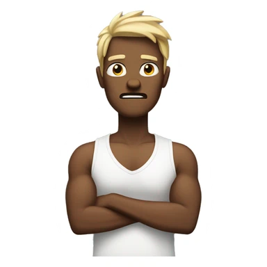 White person Angry hands on hips  sticker