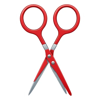 red scissor sticker