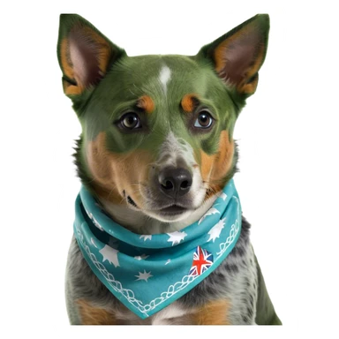 Australian blue heeler with only one patch on face sticker