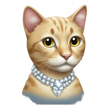 Cat with diamonds  sticker