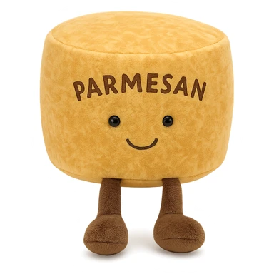 parmesan cheese wheel jellycat stuffed plushie sticker