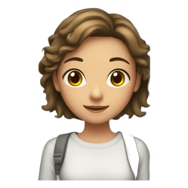 a girl and a door sticker