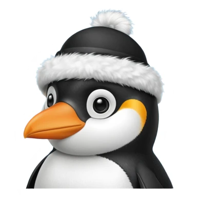 Penguin wearing a hat sticker
