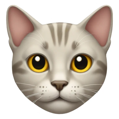 cat emoji with a human face sticker