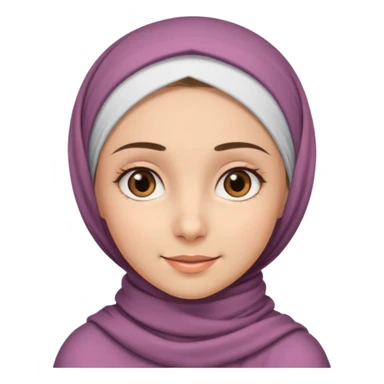 Girl with headscarf, brown eyes, light brown eyebrows sticker