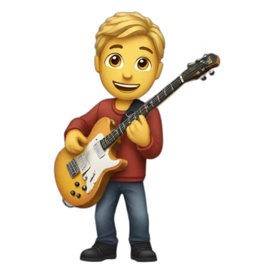 Guitar player sticker