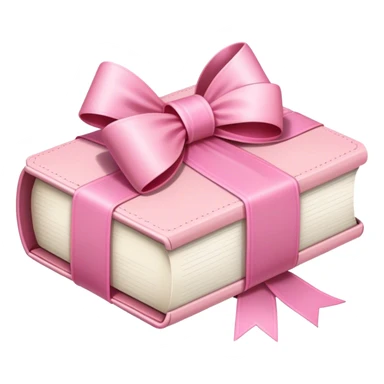 light pink bible wrapped in a bow sticker