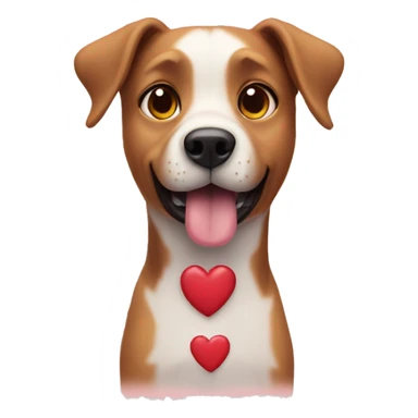 dog with heart eyes sticker