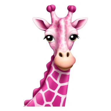 pink giraffe  sticker