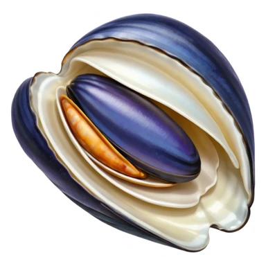 sticker of one open mussels sticker