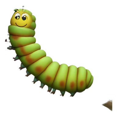 Caterpillar on a branch sticker