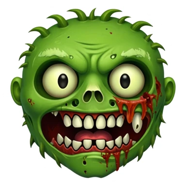 Zombie green rabite face sticker
