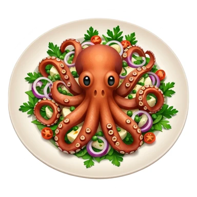 cooked octopus salad sticker