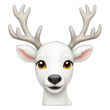 White deer  sticker