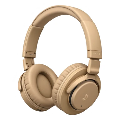 beige sony headphones sticker