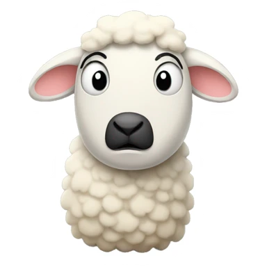 Hungry sad sheep  sticker
