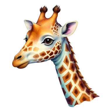 Watercolor tattoo of a giraffe  sticker