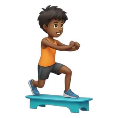  a boy doing exercise emoji sticker