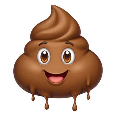 flying poop emoji sticker