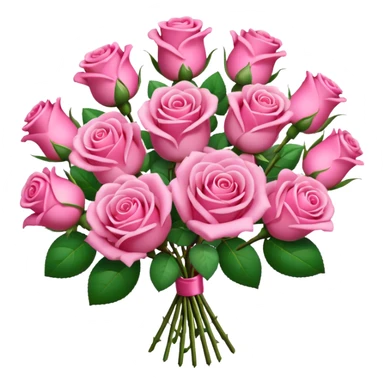 pink valentine bouquet sticker