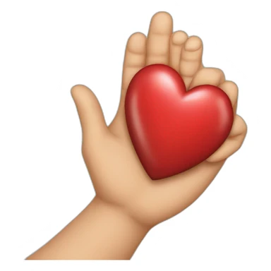 mitad de una manos de corazon sticker