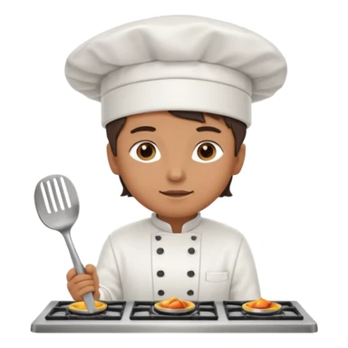 chef with stove sticker