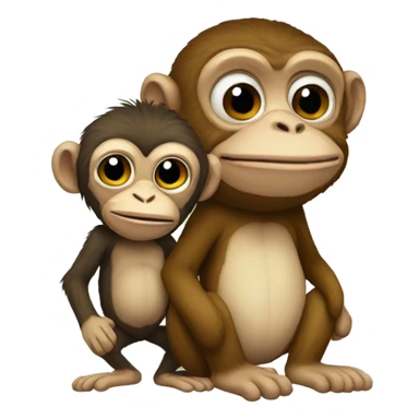 monkey with a pepe sticker