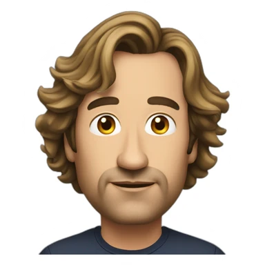 Frédéric Beigbeder with big chin sticker