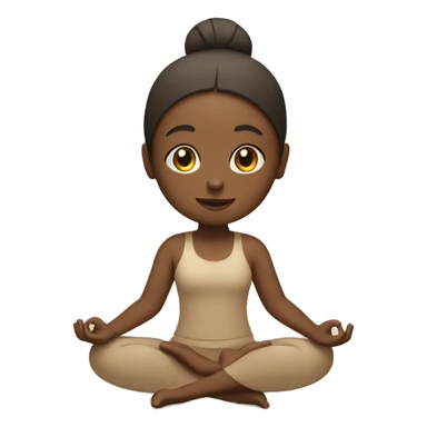 Girl doing yoga in beige tones  sticker