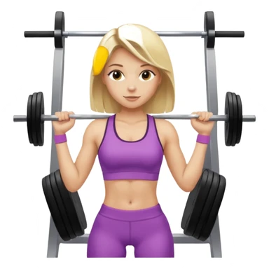 Blonde girl gym  sticker