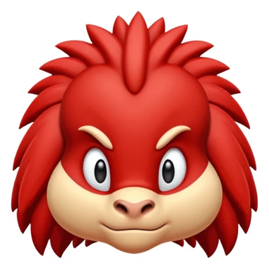 Sonic the hedgehogs friend knuckles a red animal  sticker
